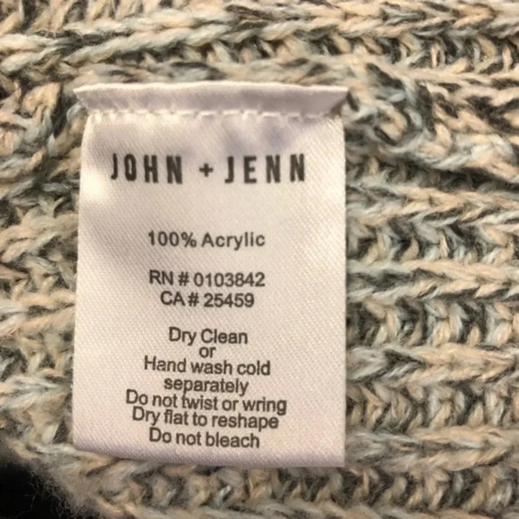 John + Jenn Blue Marled Knit Tie Cutout Sweater M - Picture 7 of 9